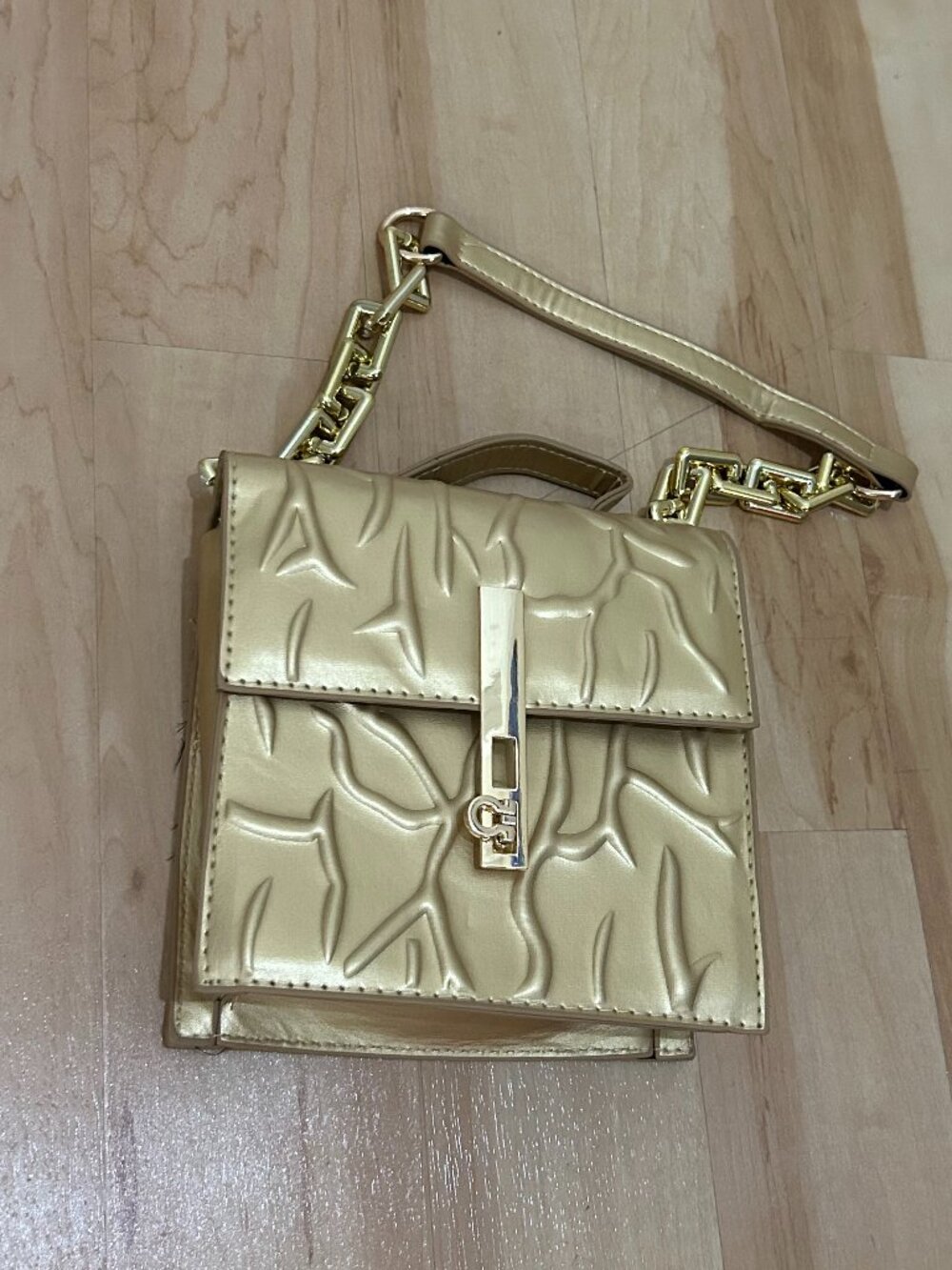 Gold Top Handle Small Purse